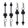 8PCS TGCWENG Universal RC Body Clips w/Pull Tabs Car Clips R Clips for All 1/10 1/12 Scale TRX4 Losi HPI Arrma Kyosho Himoto RC Car Truck Crawler Body Shell Upgrades (1.2mm Black Clips+Black Pull) view 4