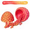 3D Printed Dragon Egg Toy (4 Pack) - Surprise Mystery Inside, Articulated Crystal Dragon, Fidget Sensory Toy for Kids Birthday Surprise & Desk Decor (B) view 3