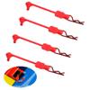 8PCS TGCWENG Universal RC Body Clips w/Pull Tabs Car Clips R Clips for All 1/10 1/12 Scale TRX4 Losi HPI Arrma Kyosho Himoto RC Car Truck Crawler Body Shell Upgrades (1.2mm Red Clips+Red Pull) view 2