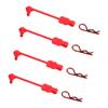 8PCS TGCWENG Universal RC Body Clips w/Pull Tabs Car Clips R Clips for All 1/10 1/12 Scale TRX4 Losi HPI Arrma Kyosho Himoto RC Car Truck Crawler Body Shell Upgrades (1.2mm Red Clips+Red Pull) view 3