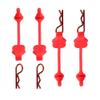 8PCS TGCWENG Universal RC Body Clips w/Pull Tabs Car Clips R Clips for All 1/10 1/12 Scale TRX4 Losi HPI Arrma Kyosho Himoto RC Car Truck Crawler Body Shell Upgrades (1.2mm Red Clips+Red Pull) view 4