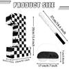 AVXINSOK Checkered Number 1 Pinata with Stick and Blindfold Black and White Race Car Pinata for Kids 1st Birthday Anniversary Racing Car Party Supplies view 2