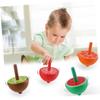 BCOATH Quality Wooden Gyro Toys 6pcs Boys and Girls Tops Gyro Toys for Toddlers Boys and Girls view 4
