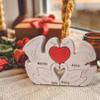 Personalized Name Wooden Swan Family Puzzle Customized Educational Toy Brain Teaser Game with Natural Wood Perfect Birthday Mother's Day for Family Friends view 1