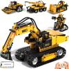 5 in 1 Building Toys STEM Robotics Kit for Kids 6-14, Remote & APP Controlled STEM Excavator/Truck/Robot/Bulldozer/Roller, 535 PCS Blocks RC Robot Erector Sets, Birthday Gift for 8 10 11 12+ Years Old view 1