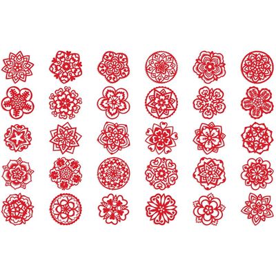 30PCS Chinese Paper Cutting Kit, Paper Art Crafts Kits for Window Decoration Spring Festival Chinese New Year Celebration Activity