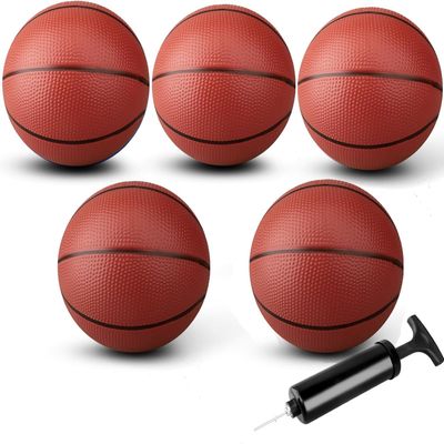 Amarlozn Mini Basketball for Indoor Mini Basketball Hoop, 9 Inch Small Replacement Basketballs Soft Ball for Inflatable Pool, Beach Sandbox Outdoor Play Game Gift Pack for Toddler Kids Adults 5PCS