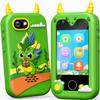 Kids Play Phone Toys, Smart Phone with Dual Camera - Easter Present Birthday Gift for 3 4 5 6 7 8 9 10 Years Old Boys and Girls, Toddler Toys Pretend Phone with 32GB Memory Card, Green view 1