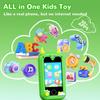 Kids Play Phone Toys, Smart Phone with Dual Camera - Easter Present Birthday Gift for 3 4 5 6 7 8 9 10 Years Old Boys and Girls, Toddler Toys Pretend Phone with 32GB Memory Card, Green view 3