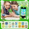 Kids Play Phone Toys, Smart Phone with Dual Camera - Easter Present Birthday Gift for 3 4 5 6 7 8 9 10 Years Old Boys and Girls, Toddler Toys Pretend Phone with 32GB Memory Card, Green view 4