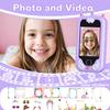 Kids Play Phone, Smart Phone with Dual Camera - Valentine's Day Present Easter Birthday Gift for 3 4 5 6 7 8 9 10 Years Old Girls, Toddler Toys Pretend Phone with 32GB Memory Card, Purple view 2