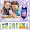 Kids Play Phone, Smart Phone with Dual Camera - Valentine's Day Present Easter Birthday Gift for 3 4 5 6 7 8 9 10 Years Old Girls, Toddler Toys Pretend Phone with 32GB Memory Card, Purple view 4