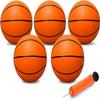 9" Mini Basketball for Indoor Mini Basketball Hoop, Replacement Basketballs Soft Ball for Inflatable Pool, Pool Beach Sandbox Outdoor Sports Gift Pack for Toddler kids Adults, 5 PCS (with Pump) view 1