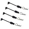 8PCS TGCWENG Universal RC Body Clips w/Pull Tabs Car Clips R Clips for All 1/10 1/12 Scale TRX4 Losi HPI Arrma Kyosho Himoto RC Car Truck Crawler Body Shell Upgrades (1.2mm Sliver Clips+Black Pull) view 3