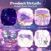 LIMIROLER Princess Dress Up Toys Princess Dress Up Clothes Rainbow Mermaid Cape Kit 9 Pcs Gift Set for Little Girls 3-8 Years (8 - Light up Rainbow Purple) view 4