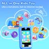 Kids Smart Phone Toys with Dual Camera - Valentine's Day Present Easter Birthday Gift for Boys Aged 3 4 5 6 7 8 9 10, Toddler Toys Play Phone with Educational Learning Games and 32GB Memory Card, Blue view 3