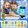 Kids Smart Phone Toys with Dual Camera - Valentine's Day Present Easter Birthday Gift for Boys Aged 3 4 5 6 7 8 9 10, Toddler Toys Play Phone with Educational Learning Games and 32GB Memory Card, Blue view 4