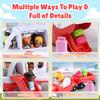 PLAY Airplane Toy for Kids - Toddler Airplane Toys Travel Plane Toys for Kids 2+ Years Old with Small Figures & Baggage Carrier, Musical Toy Airplane with Lights for Boys Girls Gifts Birthday (Red) view 3