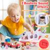 PLAY Airplane Toy for Kids - Toddler Airplane Toys Travel Plane Toys for Kids 2+ Years Old with Small Figures & Baggage Carrier, Musical Toy Airplane with Lights for Boys Girls Gifts Birthday (Red) view 4