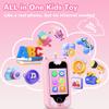 Kids Smart Phone Toys for Girls - Easter Stuff Birthday Gift for Girls 3 4 5 6 7 8 9 10 Years Old, Toddler Toys Play Phone with Educational Learning Games and 32GB Memory Card, Pink view 3