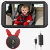 Babyvue BV2 USB Baby Car Camera, 4.5'' HD 1080P USB Rear-Facing Mirror, IR Night Vision, 360 Adjustable, Plug & Play Backup Monitor for Child & Pet Safety view 1