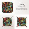 Art Guitar Pattern Print Valet for Women and Man Decorative Desk Organizer Tray Leather Bedside Vanity Tray view 3