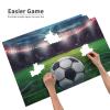 1000 Piece Puzzles for Adults, Soccer Stadium Football Sports Bright Wood Jigsaw Puzzles, Funny Challenging Puzzles, Great Gift for Family Friends view 3