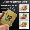 GoQQby Fidget Toys Adults, Metal Poker Fidget Slider, Magnetic Poker Push Card, Cool Office Gadgets, Relieve Stress, Gift Fidget Toys for Men (Joker) view 2