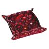 Abstract Heart Print Valet for Women and Man Decorative Desk Organizer Tray Leather Bedside Vanity Tray view 1