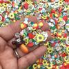 End of Summer Fall Themed Polymer Clay Sprinkle Mix with Bear Charm, Fake Sprinkles Crafts, Nail Art, and Decoden - Non Edible (15 Grams no Cabs) view 2