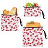 KLL 3 Piecing Reusable Sandwich Snack Bag Waterproof Travel Bags for Candy, fruits, Cereal, Home Organization Fresh Highbush Cranberry Fruit view 1