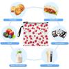 KLL 3 Piecing Reusable Sandwich Snack Bag Waterproof Travel Bags for Candy, fruits, Cereal, Home Organization Fresh Highbush Cranberry Fruit view 3
