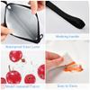KLL 3 Piecing Reusable Sandwich Snack Bag Waterproof Travel Bags for Candy, fruits, Cereal, Home Organization Fresh Highbush Cranberry Fruit view 4