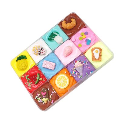 BESPORTBLE Fluffy Colors Mud Kit Birthday Party Favor Creative Sensory Toy for Boys and Girls Non-Sticky Smooth Texture Fruit Cake Charms for Imagination Play
