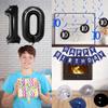 10th Birthday Decorations for Boys and Girls Dark Blue, Double Digits Birthday with HAPPY BIRTHDAY Banner 10 Balloon Number Tablecloth Foil Star Balloons Garland Arch Kit-10 Year Old Party Supplies view 3