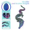 12'' 3D Printed Dragon with Egg, Mystery Cool 3D Printer Articulated Crystal Dragon Animals Fidget Toy for Boys Girls Kid Teen, Dinosaur Toys for Kids 5-7 8-12 Dino Eggs Home DecorBlue Green view 4