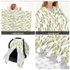 Muishi Yellow Tulip Pattern Baby Car Seat Canopy Nursing Cover for Newborn Car Seat Breastfeeding Covers Blanket Newborn Shower Gift view 2