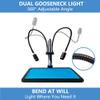LED Spot Light for Microscope, Dual-Head Gooseneck 6W Illuminator Dimmable LED for Microscopes & Cameras Light Source Lamp Fits 20-32mm Industrial Stereo Stands Pillar Stands (Purple) view 4