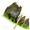 5-10 meter chicken tail feather decoration tassel feather wedding party dress decoration needlework jewelry 13-18cm(Green feathers,5meters) view 2