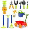 Dimple Garden Wagon & Tools Toy Set Premium 15 Pcs Kids Gardening Tools & Wagon Toy Set - Sturdy & Durable - Top Yd, Beach, Sand, Garden Play Set - Great for Kids & Toddlers view 2
