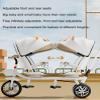 Double Stroller Lightweight Tandem Tricycle,Two-Seater Pedal Bicycle, Stroller with Sunshade,Robust Frame,Outdoor Playground Equipment Tricycles,for Boys and Girls Ages 1-7(Yellow) view 3