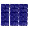 30PCS Fun Dice Set, 16MM Plastic 6 Sided Round Corners Dice Cubes, Polyhedral Dice Set, DIY Puzzle for Classroom Fun DIY Sticker Math Teaching, Board Games, Parties (Blue) view 3