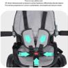 Kids Tricycle, Double Pram with Double Seat and Canopy, Anti-Rollover Rubber Wheel Double Baby Stroller Daycare Trike Toy,for Boy and Girl Gifts,Preschool Playground Equipment(Gray) view 3