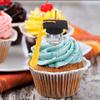 10Pcs 2025 Graduation Disco Ball Tassel Cap Cupcake Toppers for Kindergarten High School College Party Decorations, Felt Fabric and Acrylic Diy Grad Cake Ornaments view 4