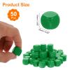 uxcell 50 Pcs Acrylic Blank Dice Six Sided, 1.6cm/0.63inch Rounded Corners Blank Green Dice Cube with Smoothed Surface for DIY Craft Board Game, Green view 2