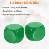 uxcell 50 Pcs Acrylic Blank Dice Six Sided, 1.6cm/0.63inch Rounded Corners Blank Green Dice Cube with Smoothed Surface for DIY Craft Board Game, Green view 3