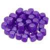 uxcell 50 Pcs Acrylic Blank Dice Six Sided, 1.6cm/0.63inch Rounded Corners Blank Purple Dice Cube with Smoothed Surface for DIY Craft Board Game, Purple view 1