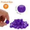 uxcell 50 Pcs Acrylic Blank Dice Six Sided, 1.6cm/0.63inch Rounded Corners Blank Purple Dice Cube with Smoothed Surface for DIY Craft Board Game, Purple view 2