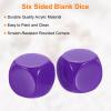 uxcell 50 Pcs Acrylic Blank Dice Six Sided, 1.6cm/0.63inch Rounded Corners Blank Purple Dice Cube with Smoothed Surface for DIY Craft Board Game, Purple view 3