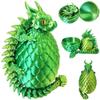 3D Printed Dragon Eggs with Dragon Inside, Large Articulated Dragons Toys with Eyes, Animal Fidget Toy Easter Surprise Eggs Home Decor Executive Desk Toy, Easter Gift for Kids (Yellow+Green) view 1